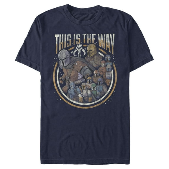 Men's Star Wars: The Mandalorian Group Shot This Is The Way Graphic Tee Navy Blue 2X Large
