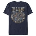 thumbnail image 1 of Men's Star Wars: The Mandalorian Group Shot This Is The Way  Graphic Tee Navy Blue Large, 1 of 5
