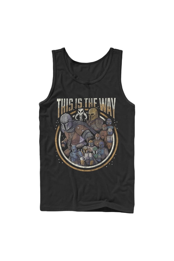 Men's Star Wars: The Mandalorian Group Shot This Is The Way Tank Top Black 2X Large