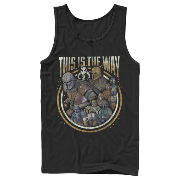 Men's Star Wars: The Mandalorian Group Shot This Is The Way  Tank Top Black Large