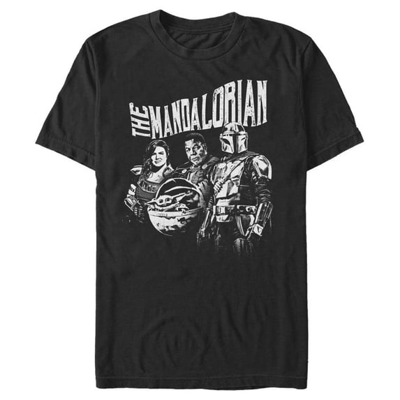 Men's Star Wars: The Mandalorian Guild on Assignment Graphic Tee Black Small