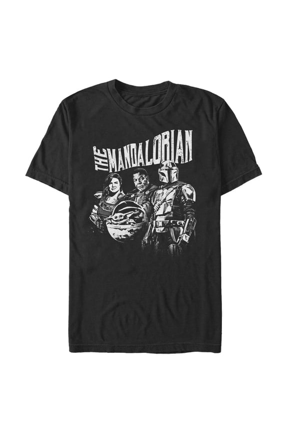 Men's Star Wars: The Mandalorian Guild on Assignment Graphic Tee Black Small