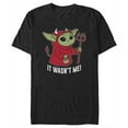 thumbnail image 1 of Men's Star Wars: The Mandalorian Halloween Grogu Devil Costume It Wasn't Me Graphic Tee Black 2X Large, 1 of 5