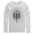 thumbnail image 1 of Men's Star Wars: The Mandalorian Helmet Cartoon Long Sleeve Shirt White 2X Large, 1 of 3