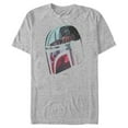 thumbnail image 1 of Men's Star Wars: The Mandalorian Helmet Reflection Graphic Tee Athletic Heather X Large, 1 of 3