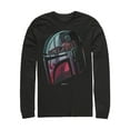 thumbnail image 1 of Men's Star Wars: The Mandalorian Helmet Reflection  Long Sleeve Shirt Black Small, 1 of 3
