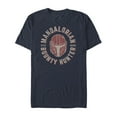 thumbnail image 1 of Men's Star Wars: The Mandalorian Helmet Stamp  Graphic Tee Navy Blue 3X Large, 1 of 5