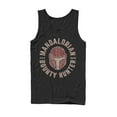 thumbnail image 1 of Men's Star Wars: The Mandalorian Helmet Stamp Tank Top Black Large, 1 of 4