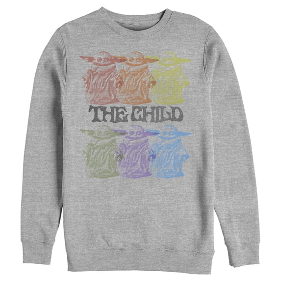 Men's Star Wars: The Mandalorian Hexad Illusion Sweatshirt Athletic Heather Large