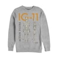 thumbnail image 1 of Men's Star Wars: The Mandalorian IG-11 Action Figure Sweatshirt Athletic Heather Large, 1 of 3