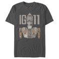 thumbnail image 1 of Men's Star Wars: The Mandalorian IG-11 Droid Illustrated Graphic Tee Charcoal Medium, 1 of 4