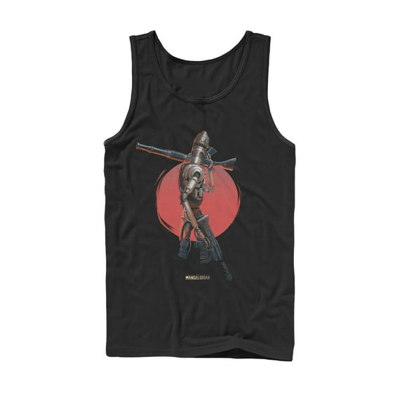 Men's Star Wars: The Mandalorian IG-11 Dusty Sunset Tank Top Black Large