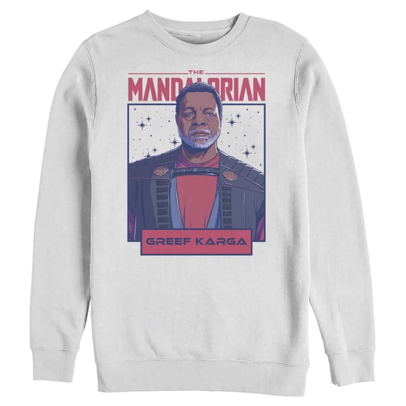 Men's Star Wars: The Mandalorian Karga Your Only Hope Sweatshirt White Medium