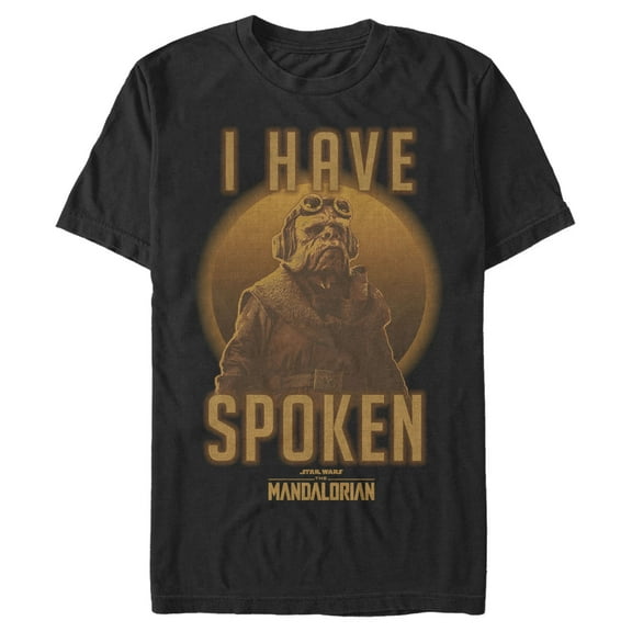 Men's Star Wars: The Mandalorian Kuiil I Have Spoken Graphic Tee Black 3X Large