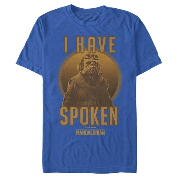 Men's Star Wars: The Mandalorian Kuiil I Have Spoken Graphic Tee Royal Blue Large