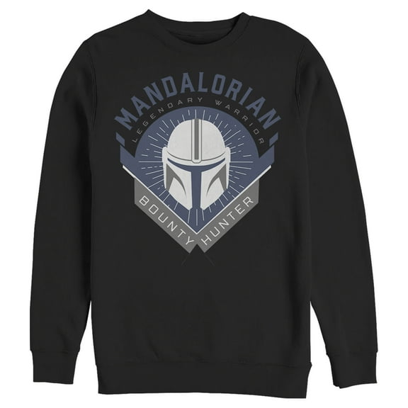Men's Star Wars: The Mandalorian Legendary Warrior Bounty Hunter  Sweatshirt Black 2X Large