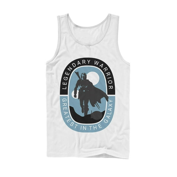 Men's Star Wars: The Mandalorian Legendary Warrior Tank Top White Medium