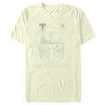 thumbnail image 1 of Men's Star Wars: The Mandalorian Mando Sketch Graphic Tee Beige Medium, 1 of 4