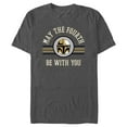 thumbnail image 1 of Men's Star Wars: The Mandalorian May the Fourth Be With You Din Djarin Graphic Tee Charcoal Heather Medium, 1 of 5