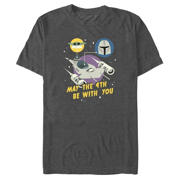 Men's Star Wars: The Mandalorian May the Fourth Mando and Grogu  Graphic T-Shirt