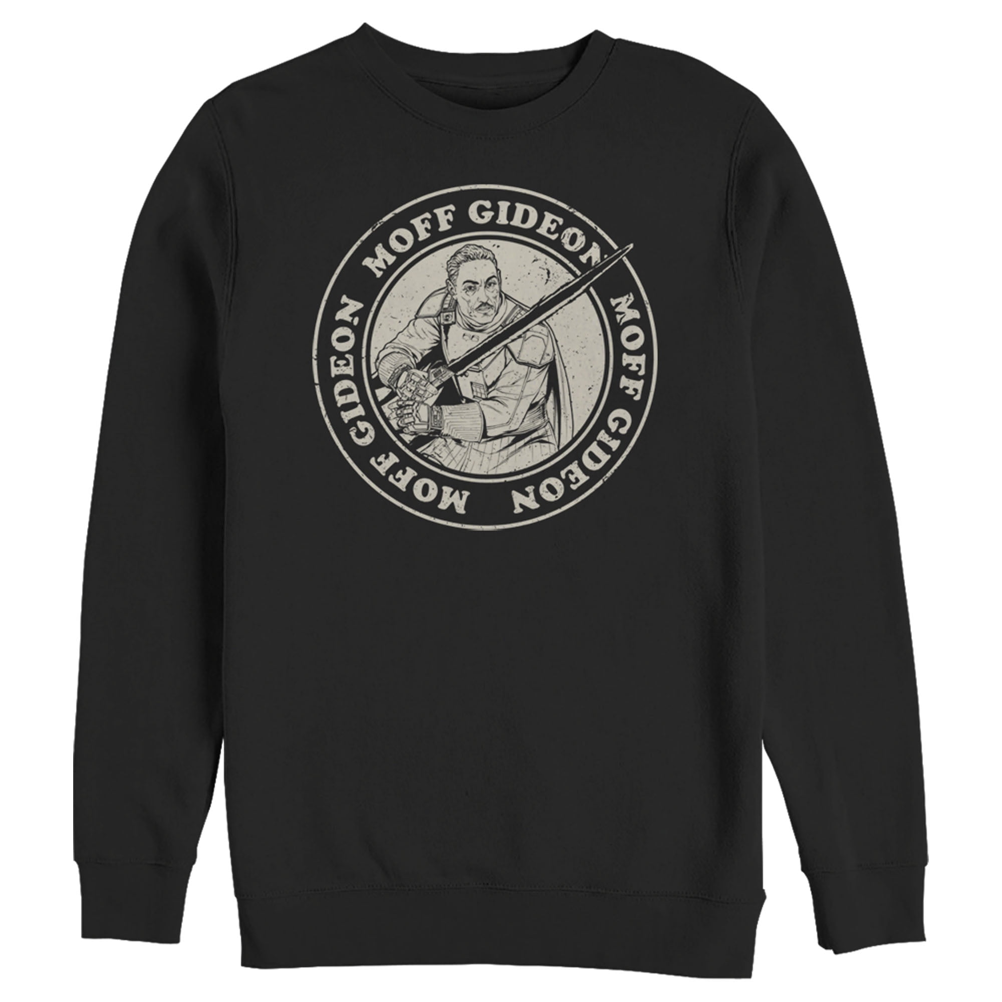 Men s Star Wars The Mandalorian Moff Gideon Seal Sweatshirt Black Large Walmart