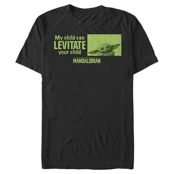 Men's Star Wars: The Mandalorian My Child Can Levitate Your Child Graphic Tee Black 2X Large