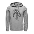 thumbnail image 1 of Men's Star Wars: The Mandalorian Mythosaur Bullet Hole Pull Over Hoodie Athletic Heather 3X Large, 1 of 3
