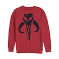 thumbnail image 1 of Men's Star Wars: The Mandalorian Mythosaur Skull Logo Sweatshirt Red Small, 1 of 3