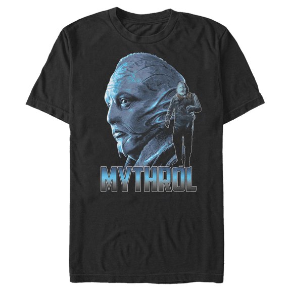 Men's Star Wars: The Mandalorian Mythrol Portrait  Graphic Tee Black Large