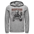thumbnail image 1 of Men's Star Wars: The Mandalorian Odds-on Favorite Pull Over Hoodie Athletic Heather Small, 1 of 4