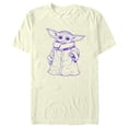 thumbnail image 1 of Men's Star Wars: The Mandalorian Optical Illusion Grogu Graphic Tee Beige Large, 1 of 4
