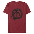 thumbnail image 1 of Men's Star Wars: The Mandalorian Paint Splatter Emblem  Graphic Tee Cardinal Medium, 1 of 5