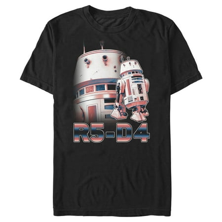 Men's Star Wars: The Mandalorian R5-D4 Portrait Graphic Tee Black Small