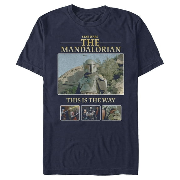 Men's Star Wars: The Mandalorian Rescue Team Graphic Tee Navy Blue Large
