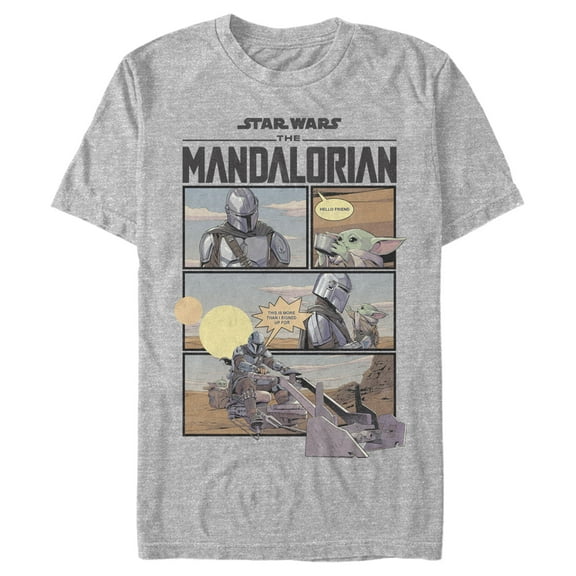 Men's Star Wars: The Mandalorian Rescue The Child  Graphic Tee Athletic Heather Medium