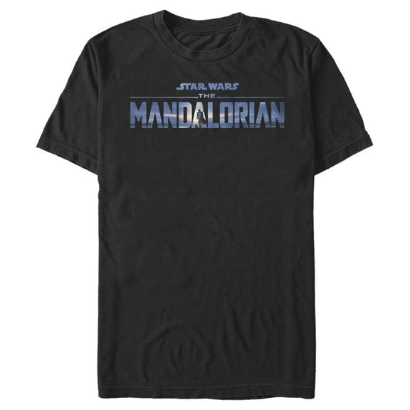 Men's Star Wars: The Mandalorian Season 2 Silhouette Logo  Graphic Tee Black Large