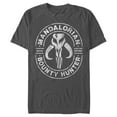 thumbnail image 1 of Men's Star Wars: The Mandalorian Seek & Destroy Stamp Graphic Tee Charcoal Medium, 1 of 4