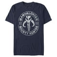 thumbnail image 1 of Men's Star Wars: The Mandalorian Seek & Destroy Stamp Graphic Tee Navy Blue Small, 1 of 4