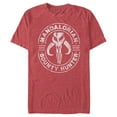 thumbnail image 1 of Men's Star Wars: The Mandalorian Seek & Destroy Stamp  Graphic Tee Red Heather 2X Large, 1 of 4