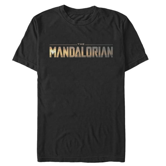 Men's Star Wars: The Mandalorian Silhouette Logo Graphic Tee Black 4X Large