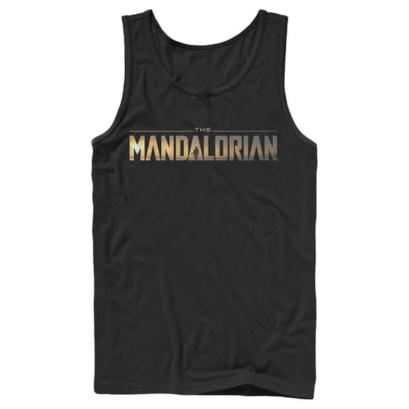 Men's Star Wars: The Mandalorian Silhouette Logo  Tank Top Black Small