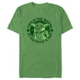 thumbnail image 1 of Men's Star Wars: The Mandalorian St. Patrick's Day Grogu This is the Way Graphic Tee Kelly Heather Large, 1 of 4