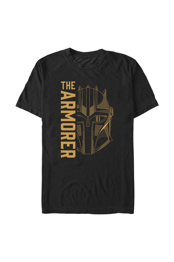 Men's Star Wars: The Mandalorian The Armorer Line Art Graphic Tee Black Large