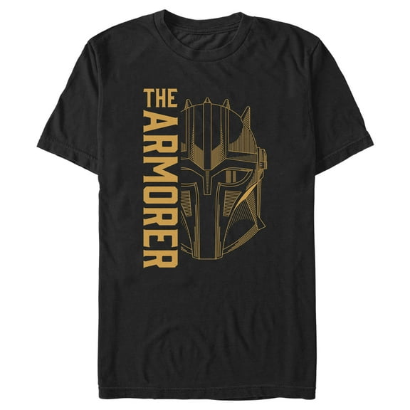 Men's Star Wars: The Mandalorian The Armorer Line Art Graphic Tee Black Small