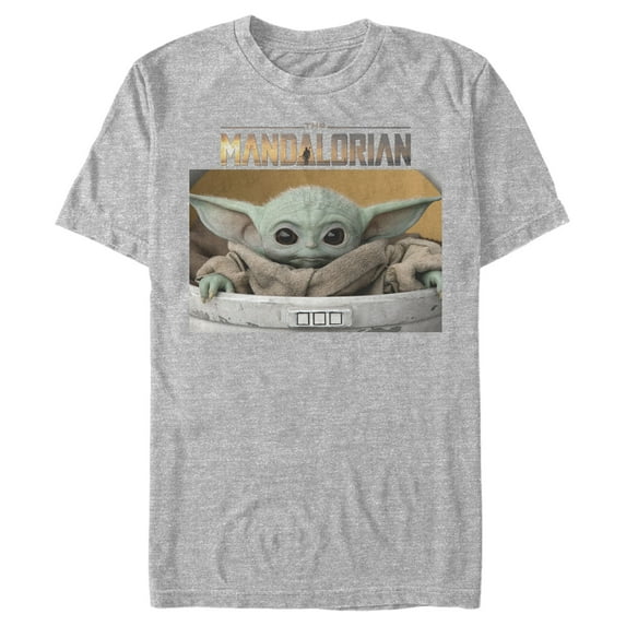 Men's Star Wars: The Mandalorian The Child Bassinet Graphic Tee Athletic Heather Small