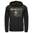 thumbnail image 1 of Men's Star Wars: The Mandalorian The Child Bounty Logo Silhouette Pull Over Hoodie Black Medium, 1 of 3