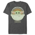 thumbnail image 1 of Men's Star Wars: The Mandalorian The Child Cartoon Art Bassinet Graphic Tee Charcoal Heather Small, 1 of 4
