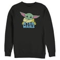 thumbnail image 1 of Men's Star Wars: The Mandalorian The Child Cartoon Shiny Eyes  Sweatshirt Black Large, 1 of 3