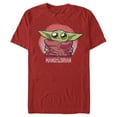 thumbnail image 1 of Men's Star Wars: The Mandalorian The Child Circle Graphic Tee Red Large, 1 of 4