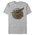 thumbnail image 1 of Men's Star Wars: The Mandalorian The Child Circle Halo Graphic Tee Athletic Heather 3X Large, 1 of 5